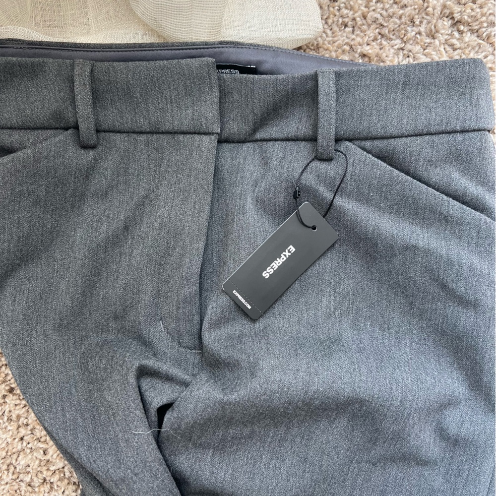 Express Gray Editor Skinny Dress Pants